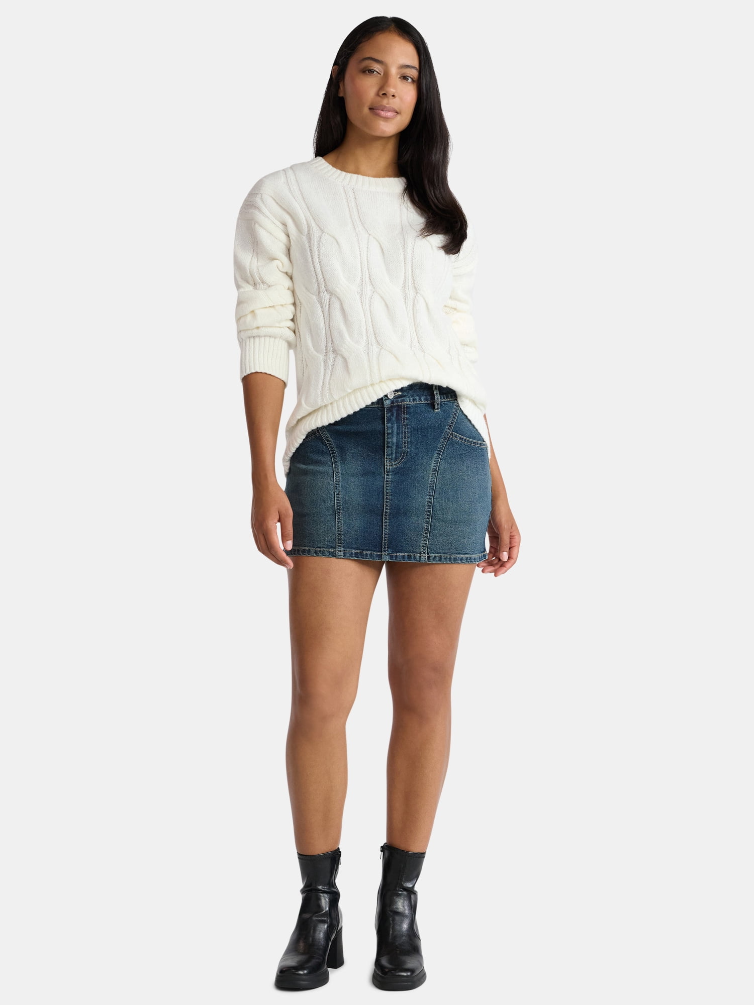 Madden NYC Women's Denim Mini Skirt, Sizes XXS-XXL