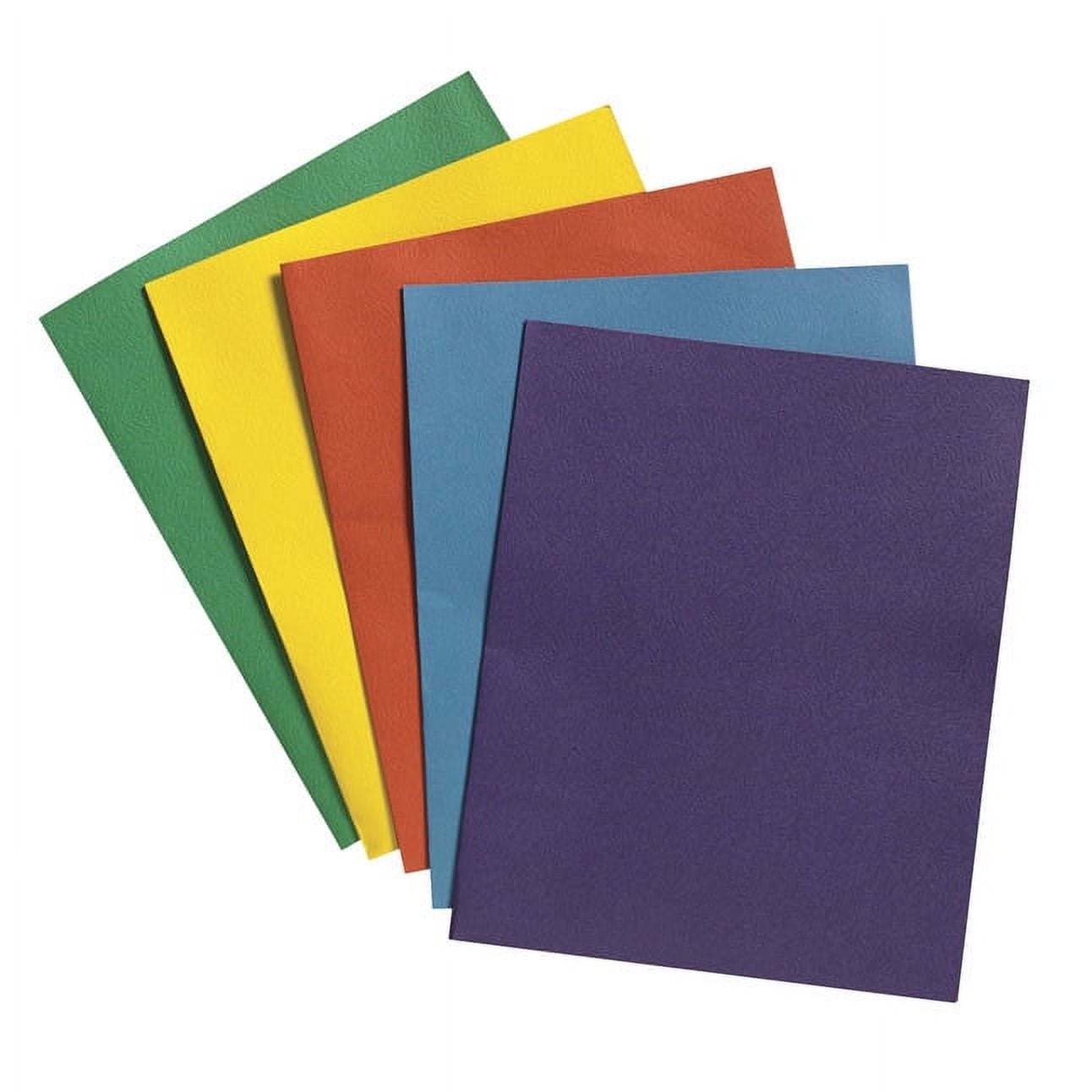 School Smart Leatherette 2-Pocket Folder, 9" x 12", Pack of 25