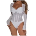 thumbnail image 1 of Camisole pour Femmes, Camisoles pour Femmes, Femmes Solide Décontracté Manches Longues Ample Rue Col en V Camisoles, 1 of 4
