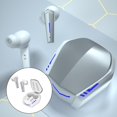 thumbnail image 1 of Auriculares inalámbricos Auriculares Automático Sin emparejamiento Universal Compatible con micrófono para luz de respiración de baja - blanco, 1 of 8