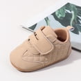 thumbnail image 5 of Huowey Infant Shoes Boys Girls Soft Sole First Walking Shoes Hook And Loop Strap Floor Sneakers Fall Winter Warmth Soft Footwear,Khaki,12-18 Months, 5 of 8
