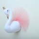 thumbnail image 5 of Cabeza de cisne de gasa rosa 3d colgando para la habitación de los niños, decoración de la guardería, dormitorio, sala de juegos, 5 of 5