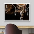 thumbnail image 3 of wall26 Framed Canvas Print Wall Art Crystal Chandelier Silhouette on Dark Background Decorative Lights Digital Art Modern Art Chic Relax/Calm for Living Room, Bedroom, Office - 24"x36" Whit, 3 of 5