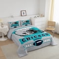 thumbnail image 3 of Erosebridal Football Bedding Sets Twin with Comforter Teens, Breathable 2-Piece, Grey, Chicago, 3 of 6