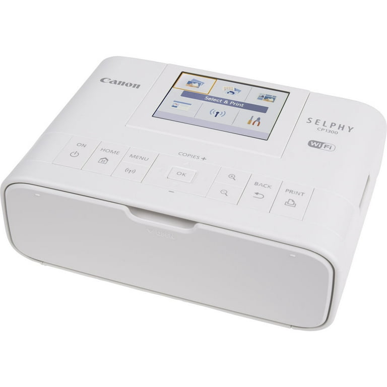 Canon Selphy CP1300 Compact Photo Printer White + 16GB Memory Card +  Platinum Photo Suite 91885 Software Bundle