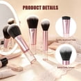 thumbnail image 4 of Livhil 10pcs Portable Travel Makeup Brush Set, Function Mini Makeup Brushes with Pouch(Pink), 4 of 9