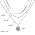 thumbnail image 3 of Collar con colgante de loto multicapa de plata.yt, 3 of 4