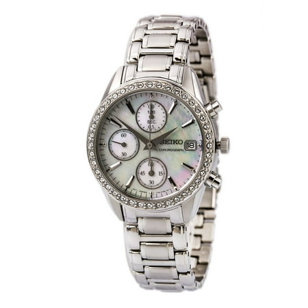 Seiko SNDY21 Women's Chronograph MOP Dial Stainless Steel Watch
