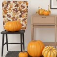 thumbnail image 5 of Autumn Watercolor Chair Covers Set of 4 Brown Maple Leaf Rugby Scenery Chair Back Covers Stretch Removable Washable Slipcovers Protector for Dining Room Kitchen Party Decor, 5 of 5
