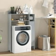 thumbnail image 5 of Costway Over the Toilet Storage Cabinet with Toilet Paper Holder Adjustable Shelves Gray, 5 of 9