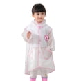 thumbnail image 1 of MIASHUI Imperméable Réutilisable pour Enfants Poncho Léger en EVA avec Capuche, Rose, TG, 1 of 7