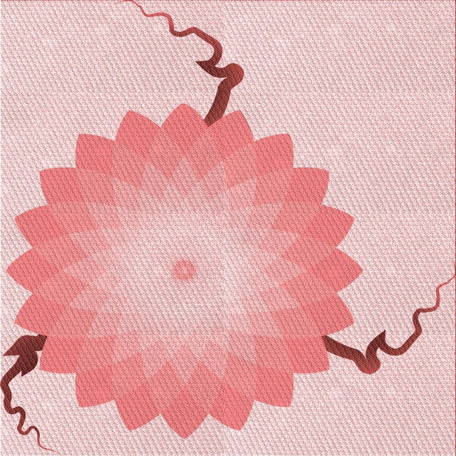 Ahgly Tapis d'Intérieur Lavable en Machine Carré Transitionnel Rouge Clair Rose, 8 Pieds Carré