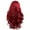 Red, variant on LHWEN Women's Long Red Brazilian Wavy Curly Wig High Temperature Fiber 31.5 Inch Adjustable Cap Natural Looking Soft Half Machine Made Half Hand Tied Rose Inner Net Heat Up to 150°C Ideal for Parties