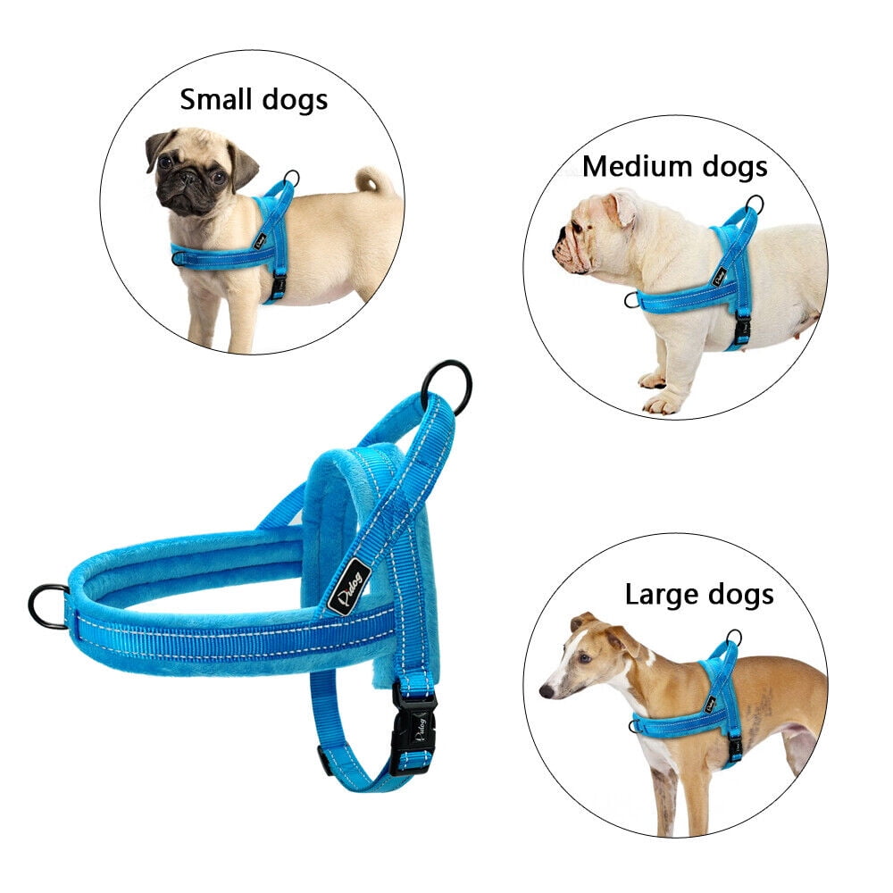 Beirui No Pull Nylon Dog Harness Reflective Soft Comfortable Walking Strap Vest for Small Medium Large Dogs Adjustable