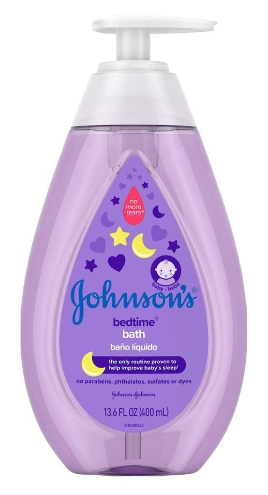 Johnson's Tear-Free Bedtime Baby, Moisture Wash with Soothing 13.6 oz