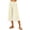 Beige, variant on zbxnLI Wide Leg Capris for Women Cotton Linen High Elastic Waist Capri Pant with Pockets Casual Cropped Pants