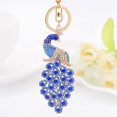thumbnail image 1 of Peacock Crystal Rhinestone Alloy Metal Keychain Key Chain Key Ring Pendant Decoration Gift for Womens Purse, 1 of 6