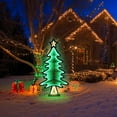 thumbnail image 2 of Green Standing LED Infinity Christmas Tree Decoration with Metal Base, 2 of 9