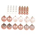thumbnail image 4 of 44 Uds. de bolas de Navidad, suministros decorativos para fiestas, adornos navideños para vacaciones, Navidad, decoración de oficina interior Estilo A Rosa Soledad Colgantes Bolas, 4 of 10