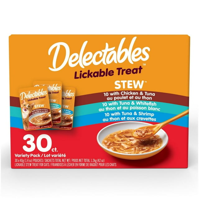 Lot de friandises pour chat Delectables Lickable Stew