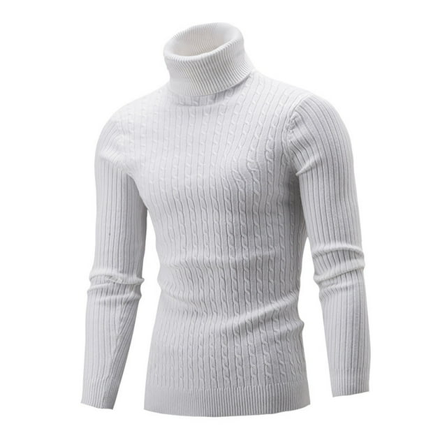 EGNMCR Chandails à Col Roulé pour Hommes Chandails à Col Roulé d'Hiver Décontractés à Manches Longues Unis Chandails Hauts, Gifts for Men