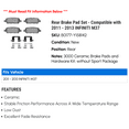 thumbnail image 2 of Rear Brake Pad Set - Compatible with 2011 - 2013 INFINITI M37 2012, 2 of 2