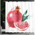thumbnail image 4 of Ambesonne Fruit Shower Curtain, Hand Drawn Watercolor, 69"Wx75"L, Magenta Forest Green, 4 of 5