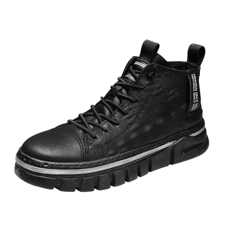 

Men‘s Crocodile Print Faux Leather Casual Lace Up Ankle Boots