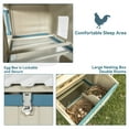 thumbnail image 6 of 55" Wooden Chicken Coop, Chicken Cage with Waterproof PVC Roof, Nesting Box, A PVC Roof and Openable Lid, Large Hen House with Removable Bottom for 6-8 Chickens, Whte, 6 of 6