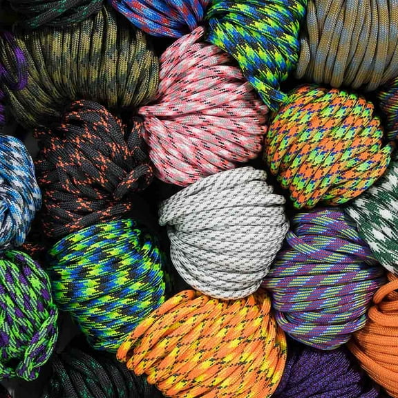 Paracord Planet Clearance Sale 550 Paracord Random Colors 10 FT, 25 FT, & 50 FT Hanks (Single, 3, 5, 8, or 10 Pack)