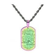 Solid Stainless Steel Sentimental Message Tag Necklace By Pink Box Part 2 To Uncle From Nephew Gold