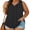 Black, variant on Women's Plus Size V-Neck Sleeveless Blouse, Solid Casual Tank Top for Summer