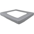 thumbnail image 2 of D.N.G. BEDDINGS 1 Piece Box Spring Cover - 100% Egyptian Cotton, 800 TC, Wrap Around 4 Sides Bed Skirt for Hotel & Home, Fits Box Springs up to 18 Inch - Twin, Stripe Silver Color, 2 of 8