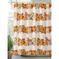 thumbnail image 2 of Pumpkins Fall Thanksgiving Shower Curtain, Farmhouse Autumn Leaves Floral Bathroom Decor Curtains Set with Hooks, Waterproof Fabric Home Accessories， 60 X 72 Inch Long, 2 of 6