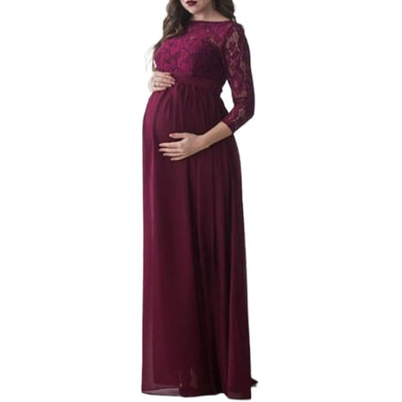 

Gwiyeopda Pregnant Women Lace Maternity Dress Maxi Gown Photography Photo Clothes