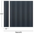 thumbnail image 2 of Concord Panels | Faux Wood Slat - Black | Waterproof Slat Panel | 94.5” x 4.8” Each | Wood Wall Panels for Interior Decor CO810-10 (Pack of 6 - 18.9 sqft), 2 of 5
