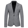 thumbnail image 1 of Traje de moda de un solo pecho para hombre, traje informal de negocios, traje de lana, abrigo Pompotops qwe21836, 1 of 8