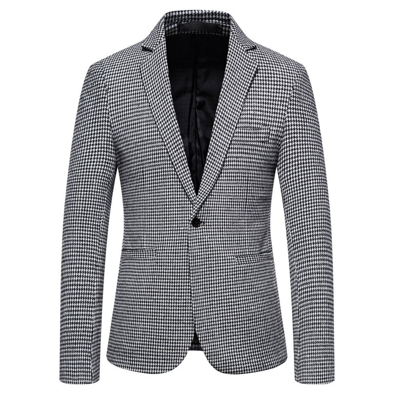 SMihono Men's Trendy Blazer Corduroy Jacket Suit Long Sleeve Tuxedo Slim  Fit Solid Sports Business Pocket Work Office Lapel Collar Formal Button  Front