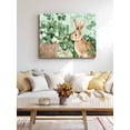 thumbnail image 4 of St. Patrick's Day Canvas Print Wall Art Rabbit Basket Floral Spring Green Shamrocks Pictures Painting Morden Artwork for Living Room Bedroom, Ready to Hang - 12"x16", 4 of 6