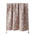 thumbnail image 7 of Lush Decor Zara Floral Block Reversible Cotton Throw Blanket Single 50" W x 60" L Terracotta - Floral Blanket For Bed, Couch, Or Chair - Boho Decor, 7 of 7
