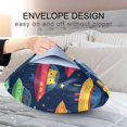 thumbnail image 4 of Yayeee Pillowcase Queen Size Set of 2 Satin Wrinkle Resistant Envelope Pillow Case, Rainbow Space Cat, 4 of 8