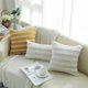 thumbnail image 4 of Juego de 2 fundas de almohada decorativas bohemias de 12 x 20, fundas de almohada de rayas neutras, fundas de almohada lumbar de lino y algodón beige para sofá, sala de estar., 4 of 5