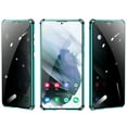 thumbnail image 2 of Galaxy S21 Case,Anti Peep Magnetic Adsorption Privacy Screen Protector Double Sided Tempered Glass Metal Bumper Frame Anti-Peeping Phone Case Anti-Spy Cover for Samsung Galaxy S21 5G 6.2 inch,Purple, 2 of 7