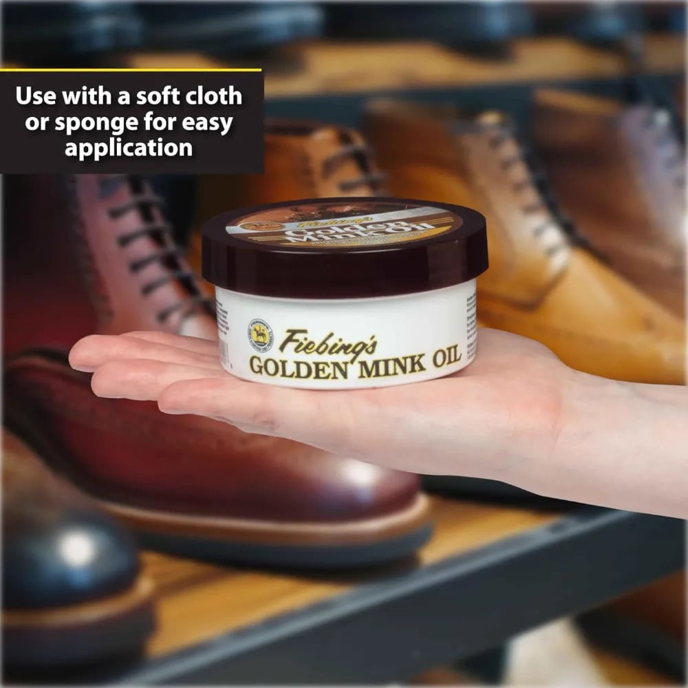Fiebing's Golden Mink Oil for Leather Boots (6 Pack, 6 oz Each) - Leather Cleaner & Conditioner - Weatherproof, Preserve, Soften All Smooth Leathercraft & Vinyl - Prevents Salt Stains On Couch, Purse