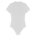 thumbnail image 5 of Alvivi Men's Short Sleeve Press Button Crotch Shirt Bodysuit Undershirts Leotard Top Jumpsuit White L, 5 of 7