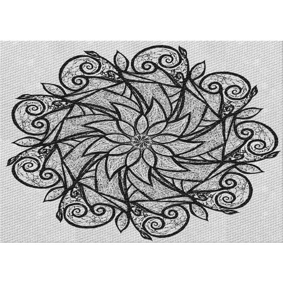 Ahgly Company Machine Washable Indoor Rectangle Transitional Grey Gray Area Rugs, 2' x 3'