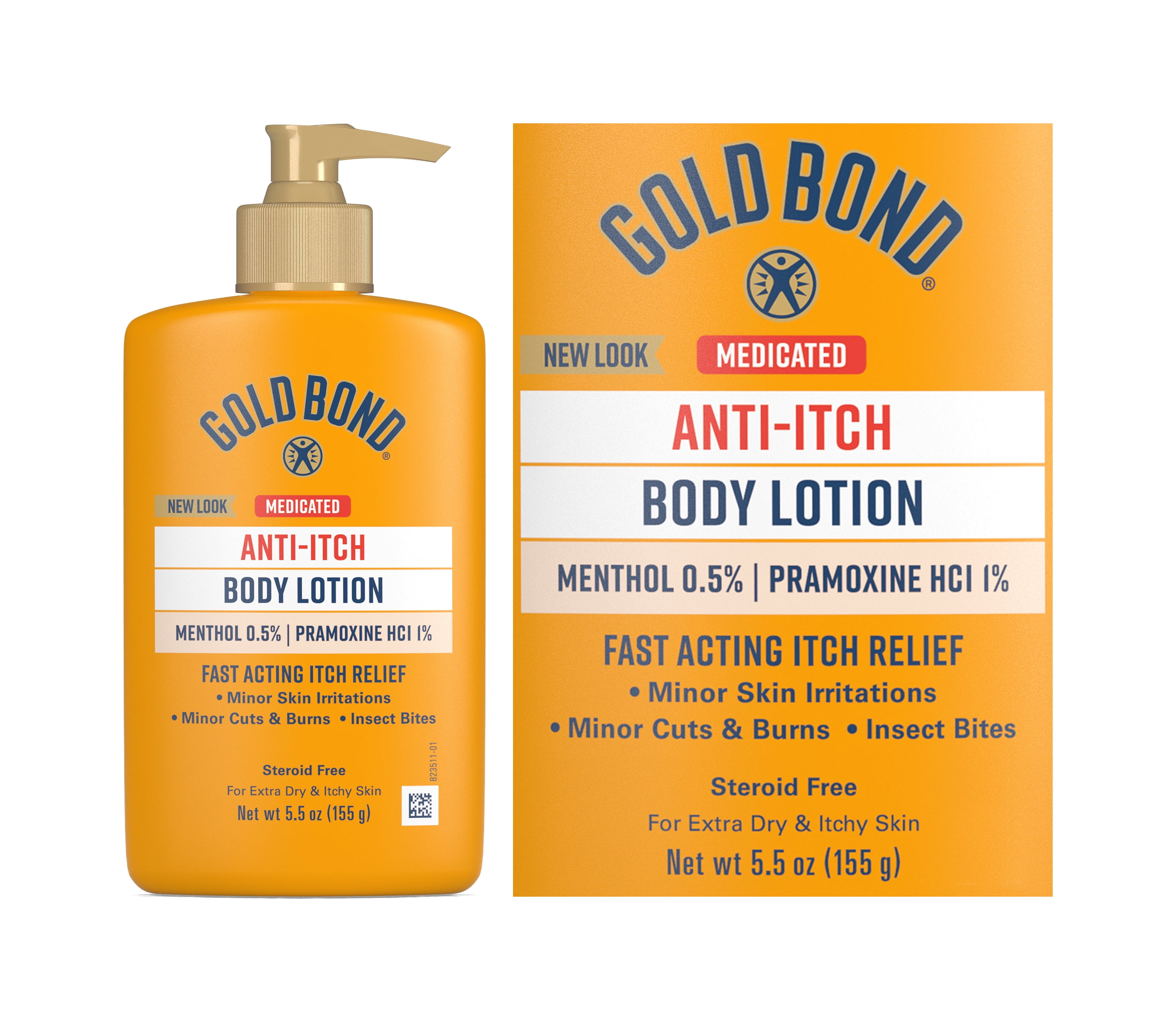 (2 pack) Gold Bond Medicated Anti-Itch Body Lotion, 5.5 oz., Steroid Free, Fast Acting Itchy Skin Relief