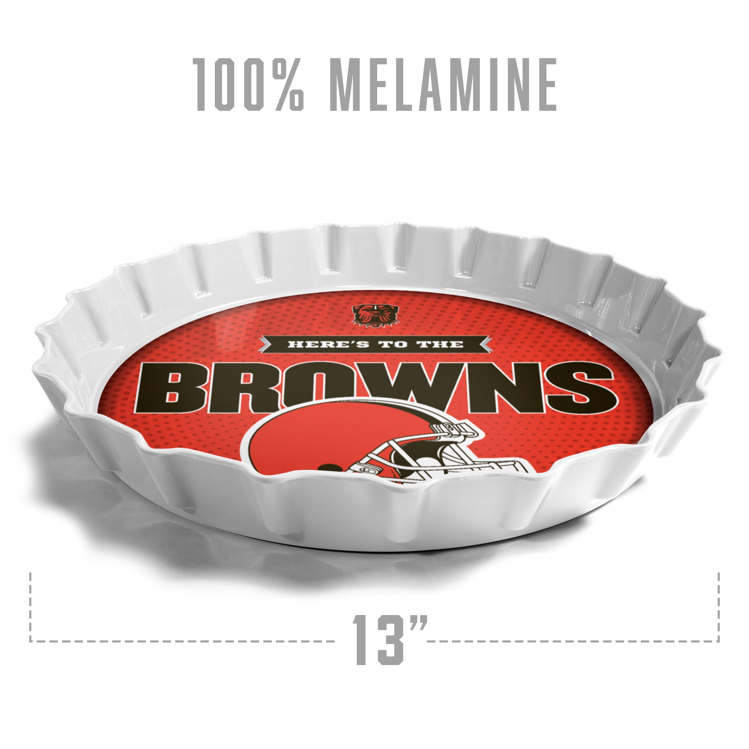 YouTheFan NFL Cleveland Browns Bottle Cap Serving Tray