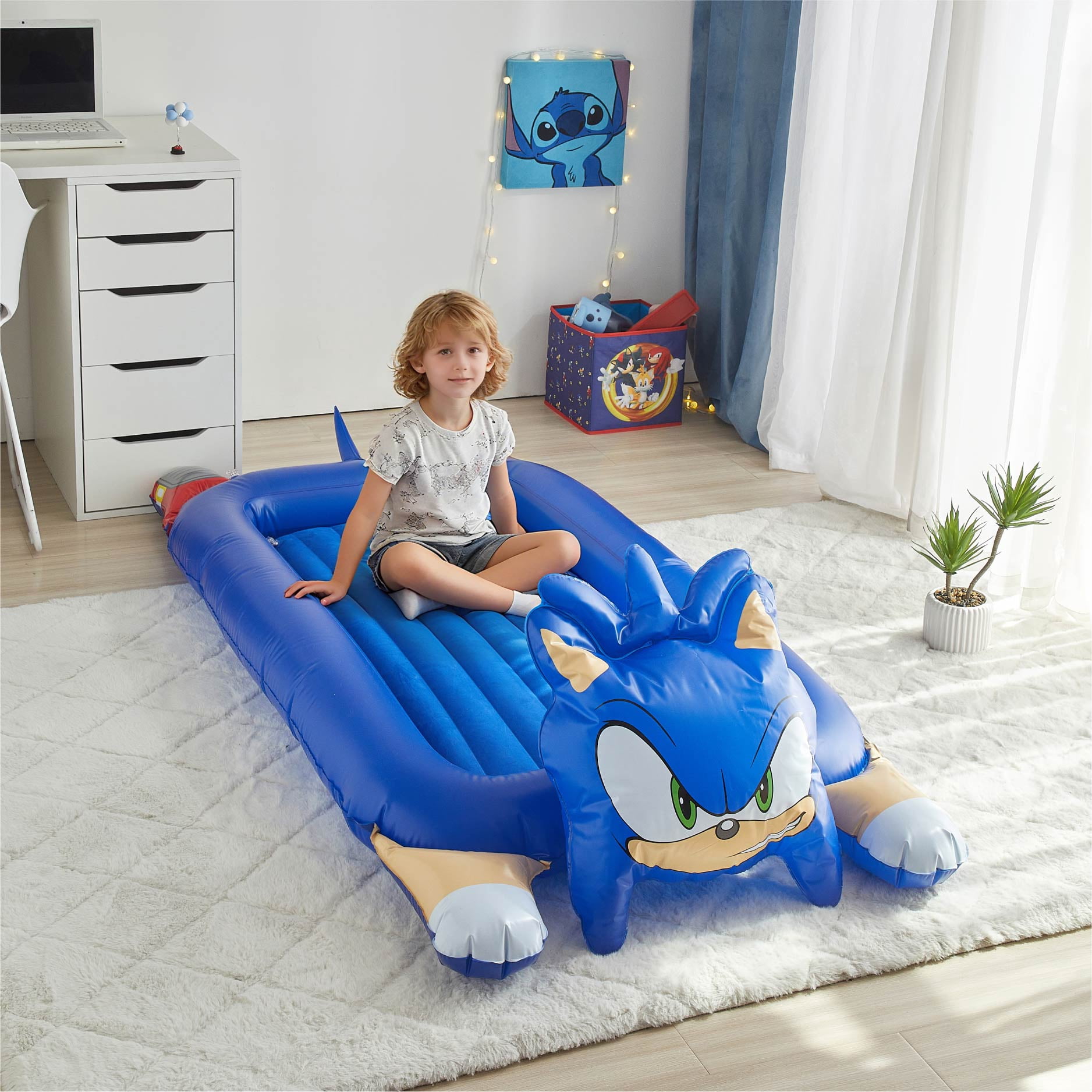 Sonic the Hedgehog Inflatable Portable Kids Travel Bed