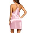 thumbnail image 6 of Bosfbaoi Satin Nightgowns for Women Adjustable Spaghetti Straps Sleeveless Chemise Sleep Dress, 6 of 8